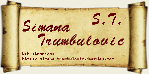 Simana Trumbulović vizit kartica